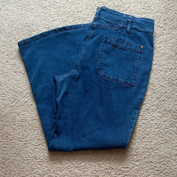 Anthropologie Dark Blue Flare Jeans - Picture 7 of 10